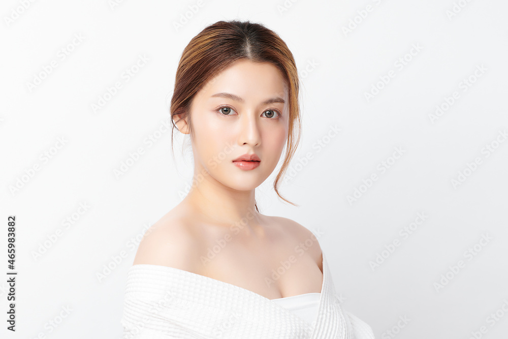 Beautiful young asian woman with clean fresh skin on white background, Face care, Facial treatment, Cosmetology, beauty and spa, Asian women portrait. Beautiful young asian woman with clean fresh skin on white background, Face care, Facial treatment, Cosmetology, beauty and spa, Asian women portrait.