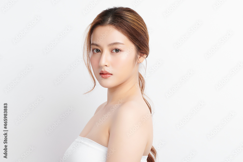 Beautiful young asian woman with clean fresh skin on white background, Face care, Facial treatment, Cosmetology, beauty and spa, Asian women portrait. Beautiful young asian woman with clean fresh skin on white background, Face care, Facial treatment, Cosmetology, beauty and spa, Asian women portrait.