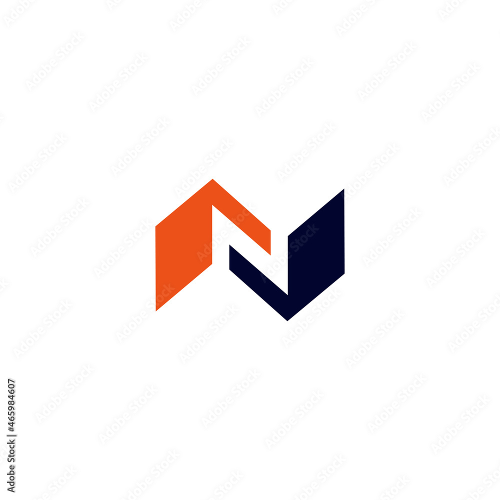 Illustration vector graphic template of letter N logo Illustration vector graphic template of letter N logo