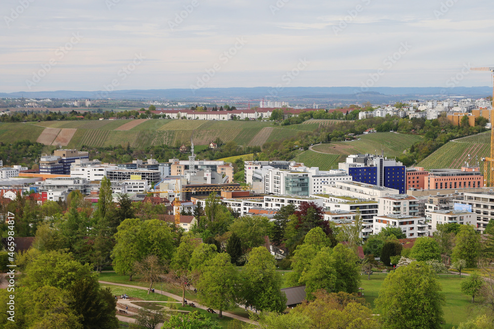 The view of Stuttgart from Killesberg park	