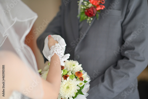 Wedding Suit, Tie, Shirt, Flower, Right Hand, Left Hand, Glove,, Nails, Hair, Earrings, Cheeks, Neck