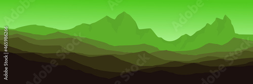 mountain landscape vector illustration design for web banner, header, landing page, wallpaper design, design template, background template, and tourism design template
