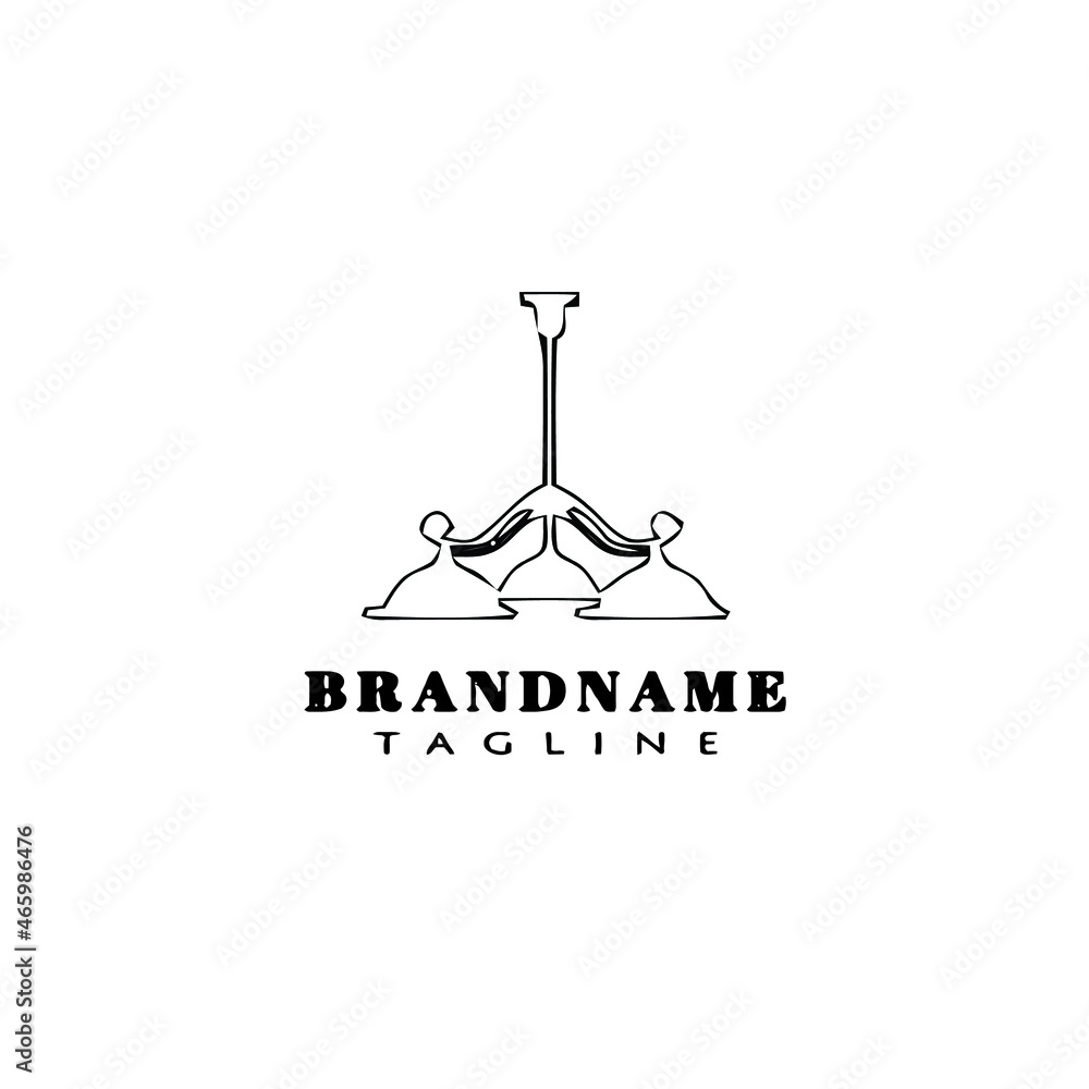 chandelier logo cartoon template icon design black isolated concept illustration chandelier logo cartoon template icon design black isolated concept illustration