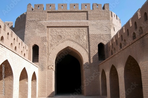 Babul Vustan Bastion was built in the 11th century during the Great Seljuk period. The brick decorations on the castle are remarkable. Baghdad, Iraq.