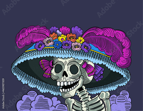 catrina mexican skull