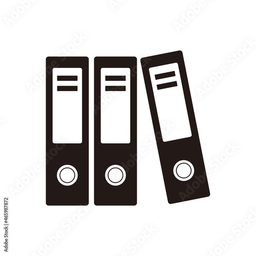 Office folders with papers and documents sign