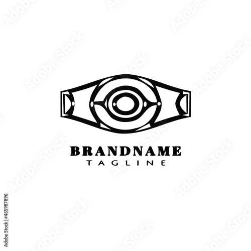 championship belt cartoon logo icon design template black isolated vector
