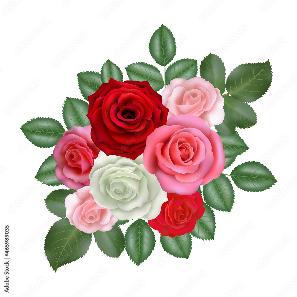 Obraz premium Rose flowers bouquet