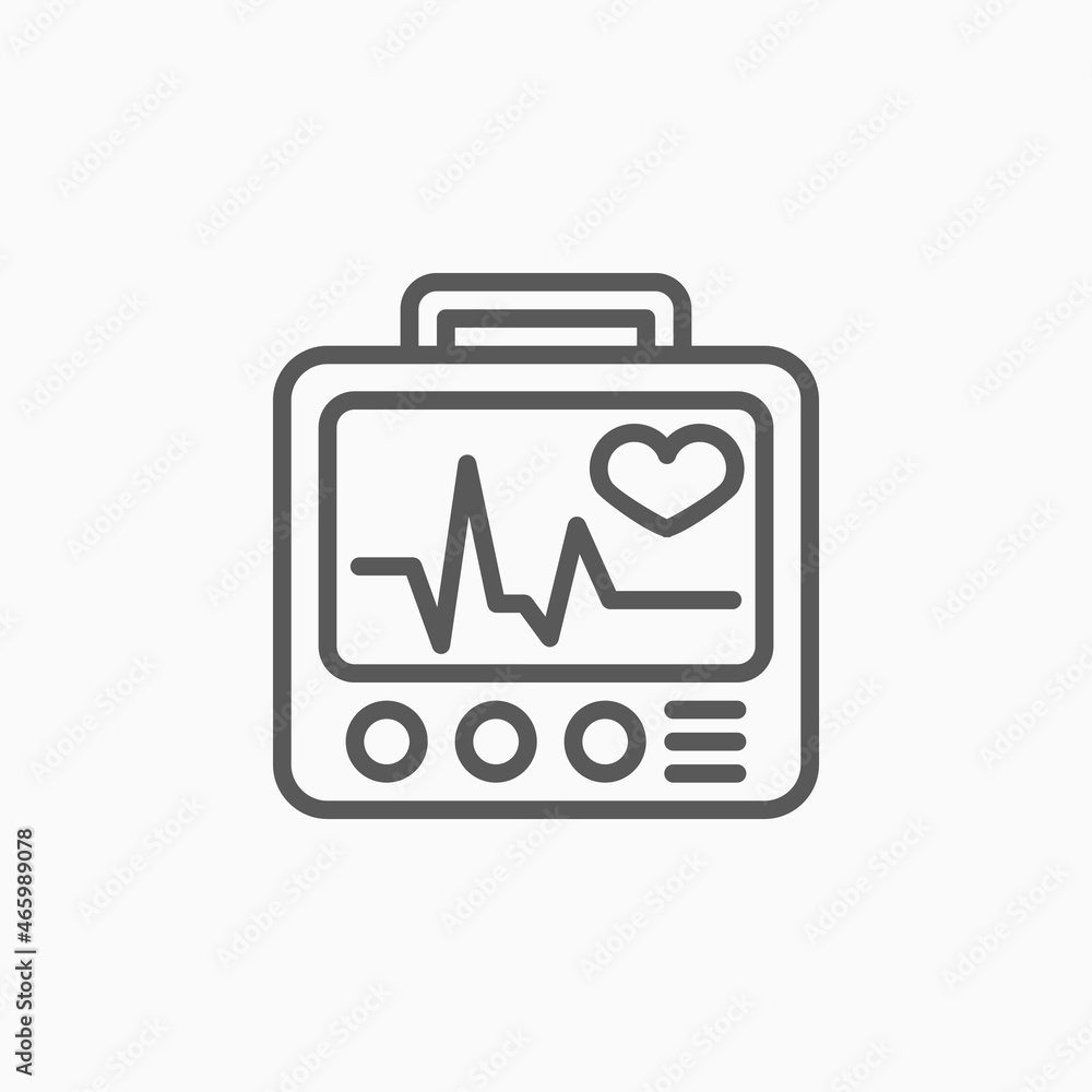 electrocardiogram machine icon, health vector electrocardiogram machine icon, health vector