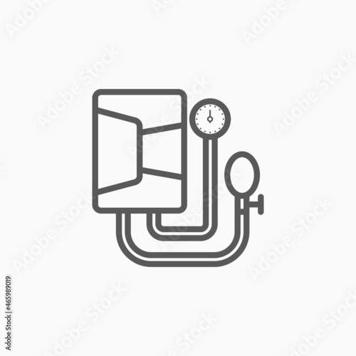 blood pressure measuring icon, health vector