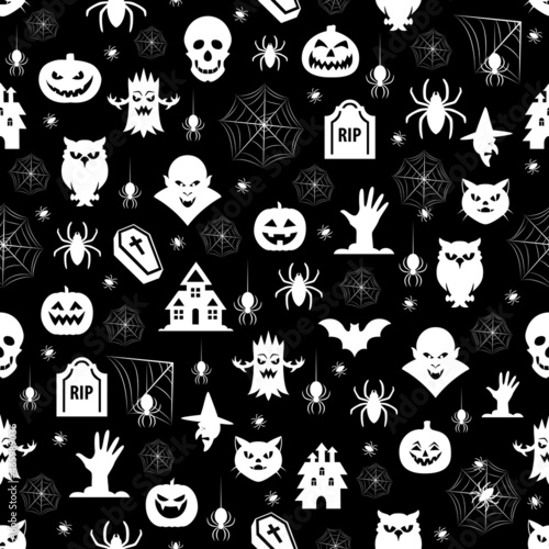 Helloween seamless pattern