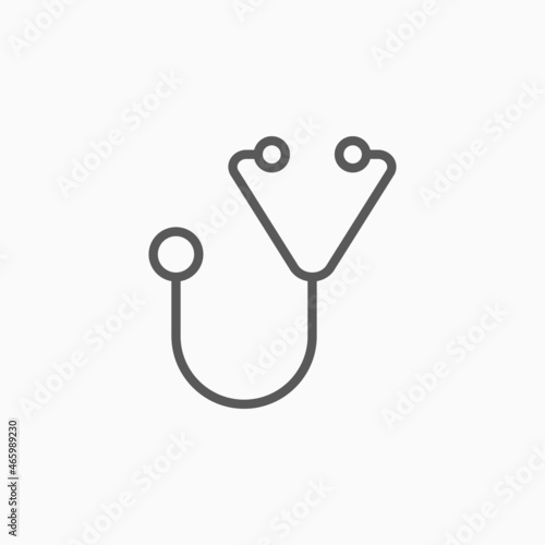 stethoscope icon, doctor vector, hospital illustration