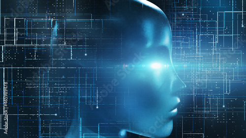 Fotografie künstliche Intelligenz - Informatik - Cyborg - Robotik