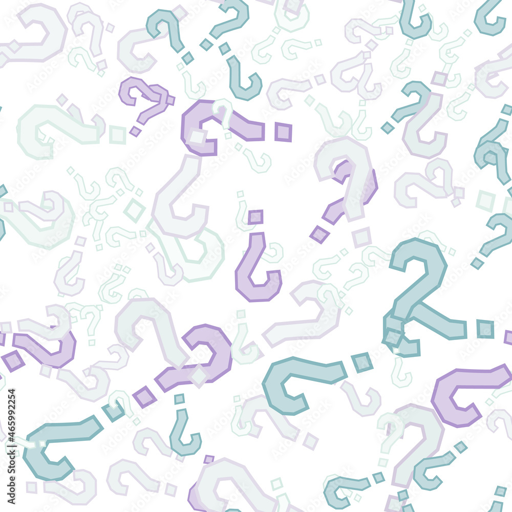 Quiz seamless pattern. Question marks, doubt, faq Quiz seamless pattern. Question marks, doubt, faq
