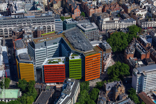 UK, London, Aerial view of Renzo Pianos Central Saint Giles buildings photo