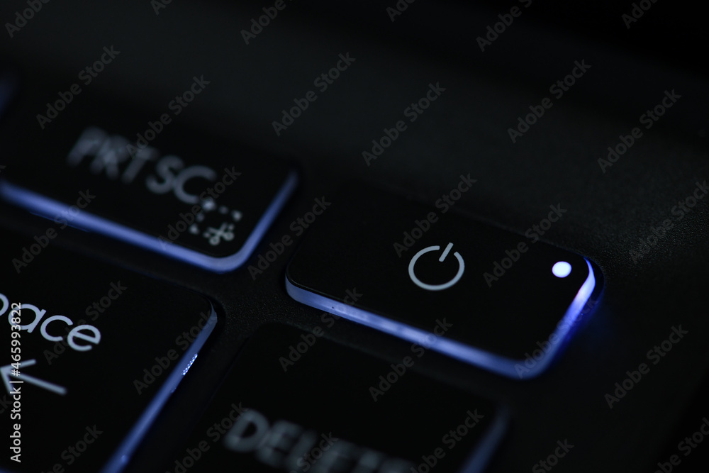 PC keyboard company turned on and off PC keyboard company turned on and off