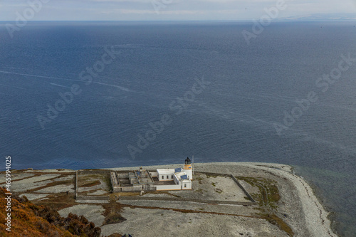 Fotobehang Looking down on Ailsa Craig Lighthouse, Scottish Island