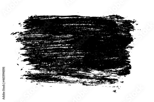 Black brush strokes isolated on white. Ink splatter. Paint droplets. Digitally generated image. Vector design elements, illustration, EPS 10.