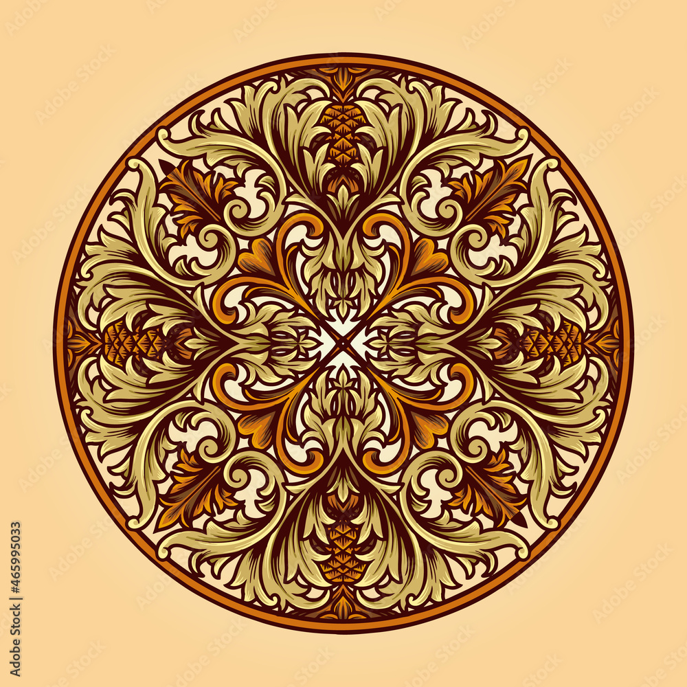 Mandala Classic Seamless Ornaments Vector illustrations for your work Logo, mascot merchandise t-shirt, stickers and Label designs, poster, greeting cards advertising business company or brand