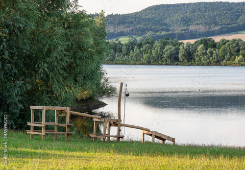 Lake in village Hohenrode in Germany photo