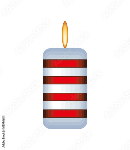 striped burning candle