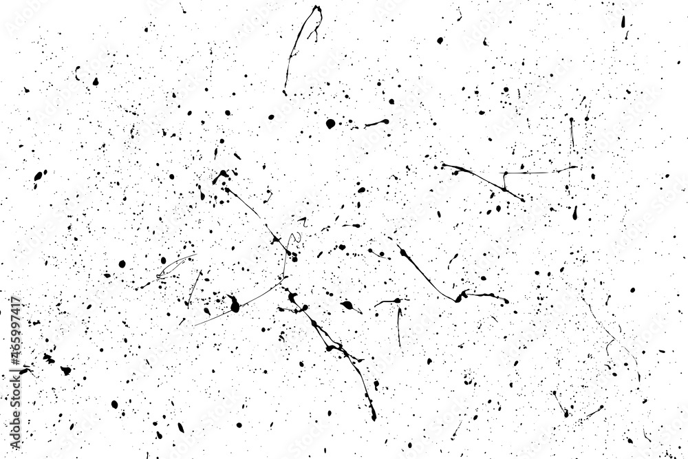 Black blobs isolated on white. Ink splash. Brushes droplets. Grainy texture background. Digitally generated image. Vector illustration, EPS 10. Black blobs isolated on white. Ink splash. Brushes droplets. Grainy texture background. Digitally generated image. Vector illustration, EPS 10.