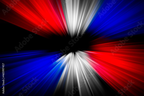 Wallpaper background of an abstract colorful multicolored explosion. Red white blue