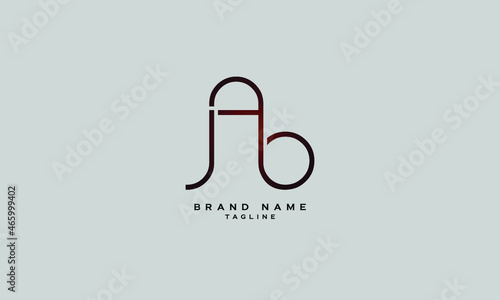 JAB JFB, Abstract initial monogram letter alphabet logo design