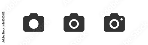 Camera icon set. Photo symbol. Photocamera simple illustration in vector flat