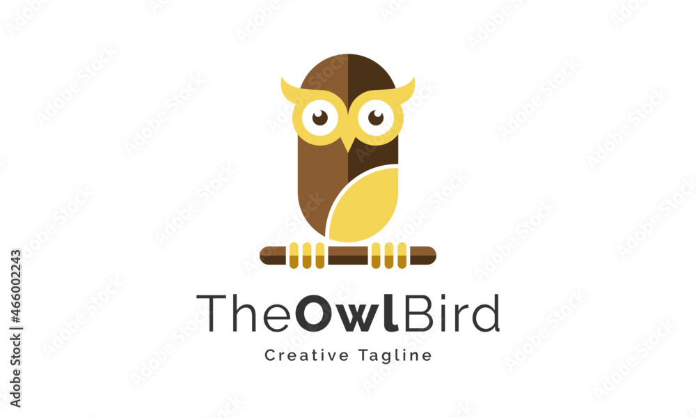 Creative Animal The Owl Bird Logo Design Vector Icon Illustrations.