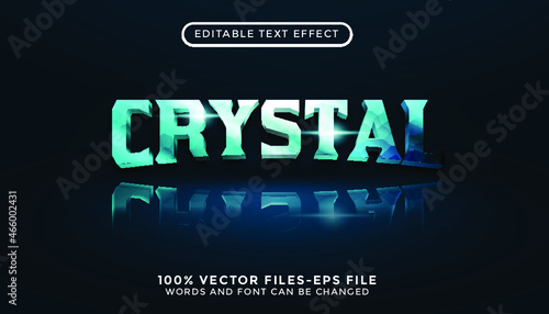 crystal text. editable text effect premium vectors