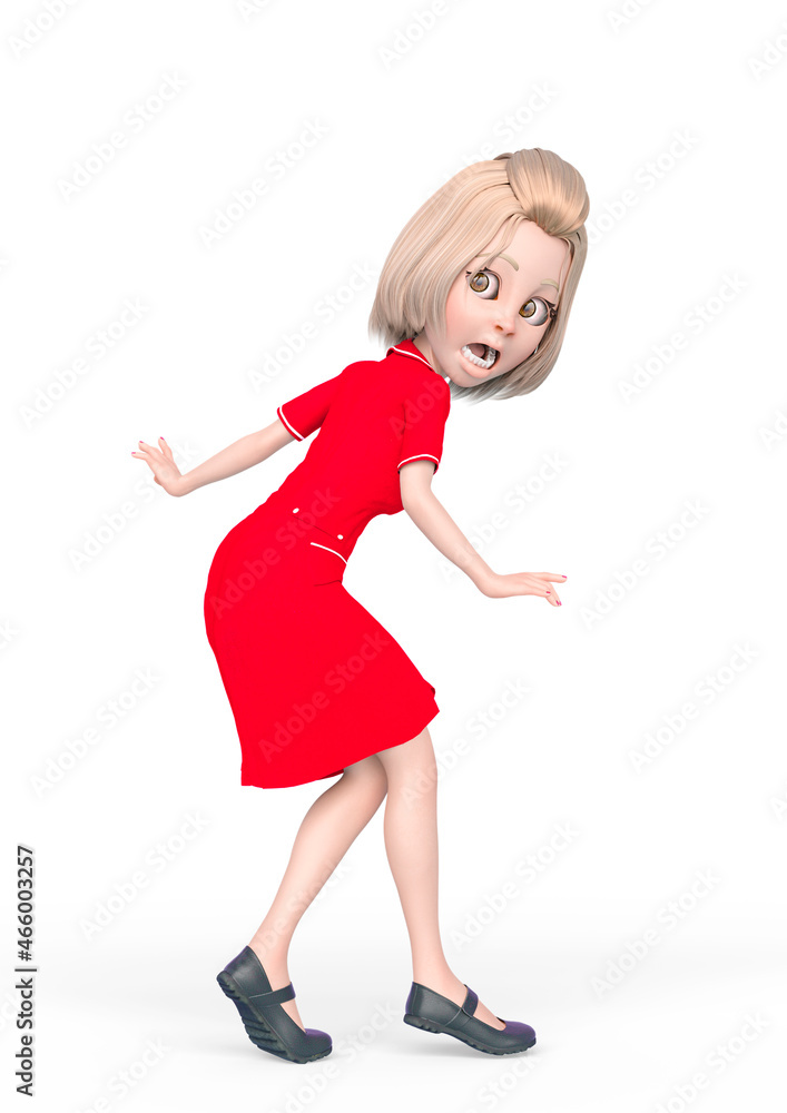 blond nurse cartoon is surprised and also is walking slowly blond nurse cartoon is surprised and also is walking slowly
