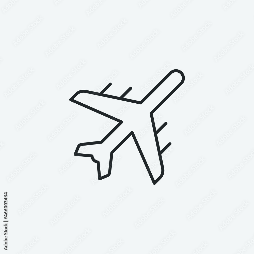 Aircraft vector icon illustration sign Aircraft vector icon illustration sign