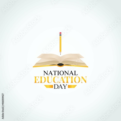 vector graphic of national education day good for national education day celebration. flat design. flyer design.flat illustration.