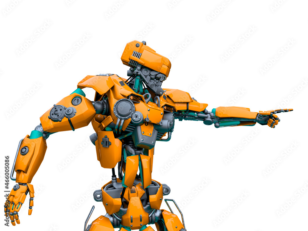 mechanical soldier pointing the direction mechanical soldier pointing the direction