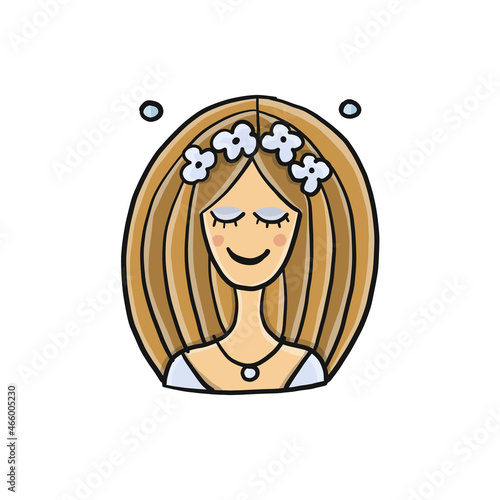 Woman Beauty logo. Sketch for your design