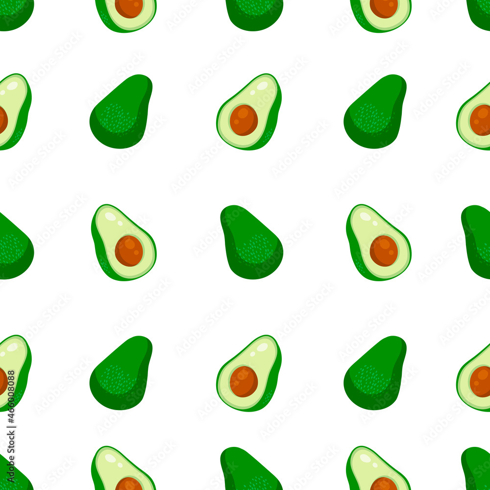 Seamless pattern with avocado fruit slices on a white background. Simple and light background with avocado. Seamless pattern with avocado fruit slices on a white background. Simple and light background with avocado.