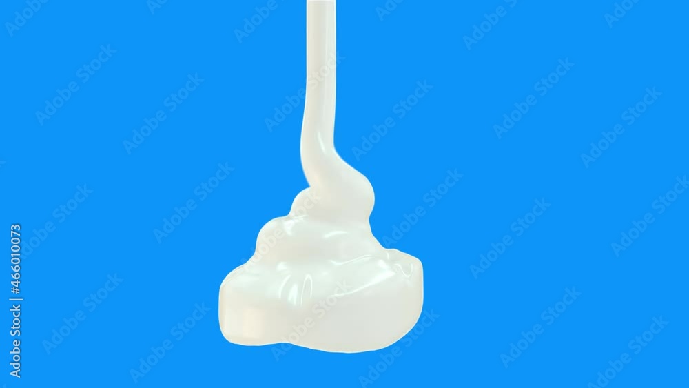 3D Animation Of Drooping Melted whipped Cream Sweet 3D Animation Of Drooping Melted whipped Cream Sweet