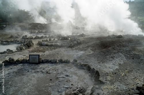 geotermical cooking field in furnas photo