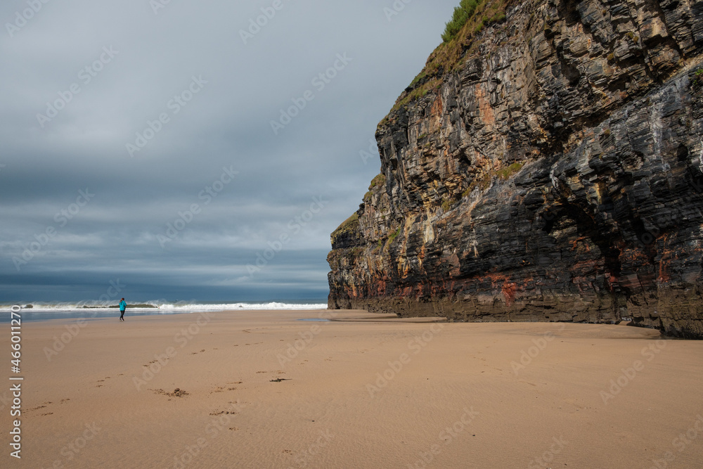 Cliff on Ballybunion beach in county Kerry Ireland