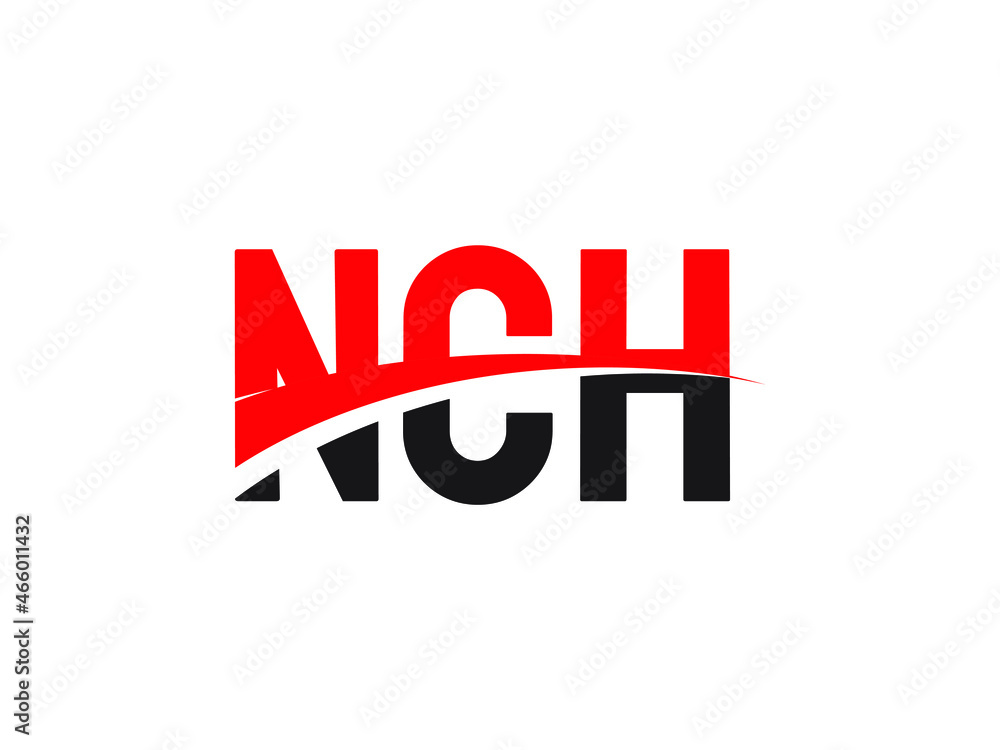 NCH Letter Initial Logo Design Vector Illustration