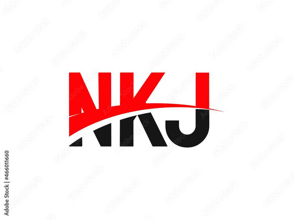 NKJ Letter Initial Logo Design Vector Illustration NKJ Letter Initial Logo Design Vector Illustration