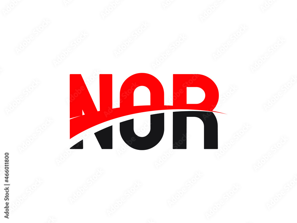 NOR Letter Initial Logo Design Vector Illustration