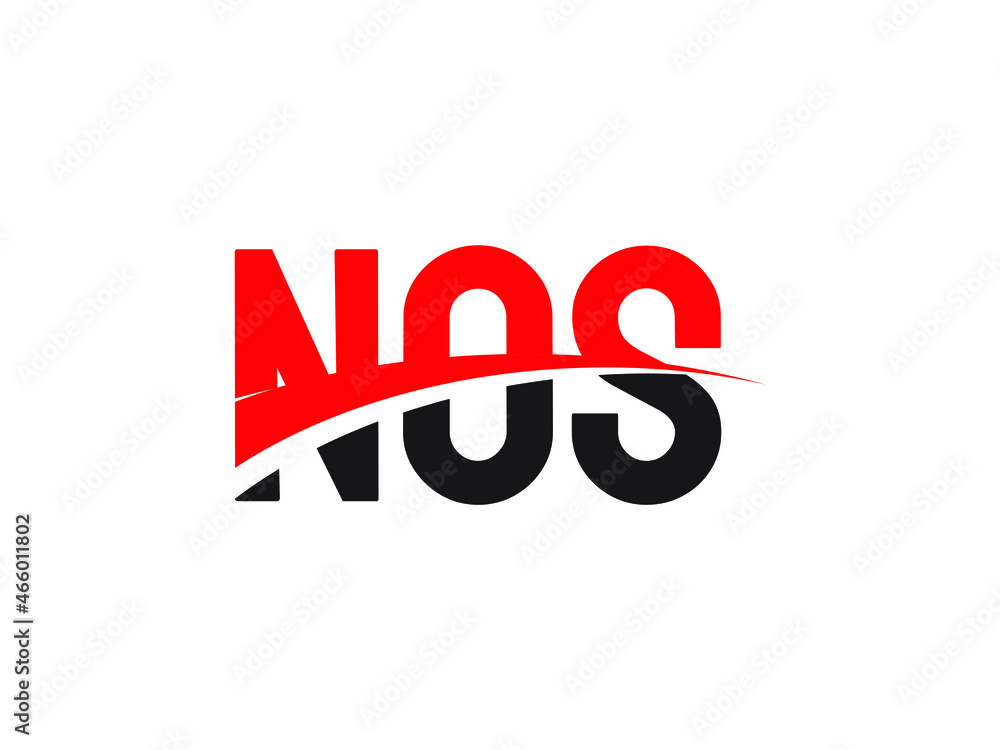 NOS Letter Initial Logo Design Vector Illustration NOS Letter Initial Logo Design Vector Illustration