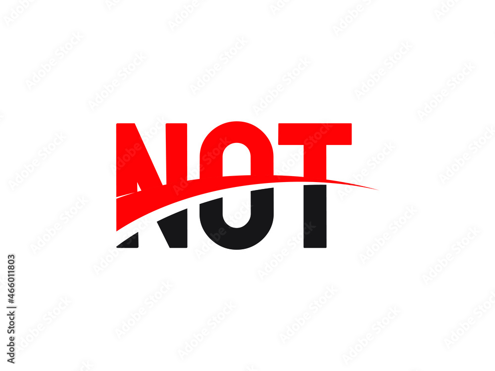 NOT Letter Initial Logo Design Vector Illustration NOT Letter Initial Logo Design Vector Illustration