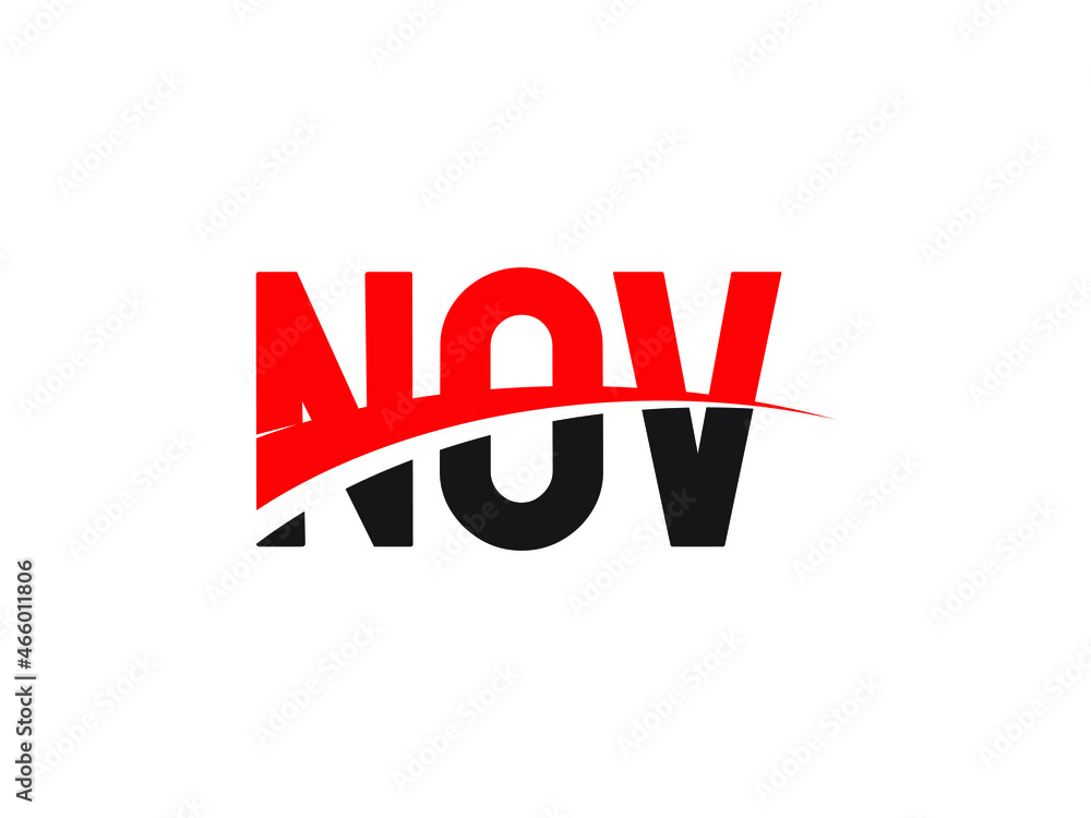 NOV Letter Initial Logo Design Vector Illustration NOV Letter Initial Logo Design Vector Illustration