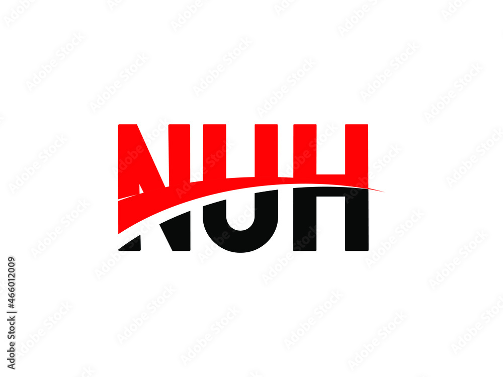 NUH Letter Initial Logo Design Vector Illustration NUH Letter Initial Logo Design Vector Illustration