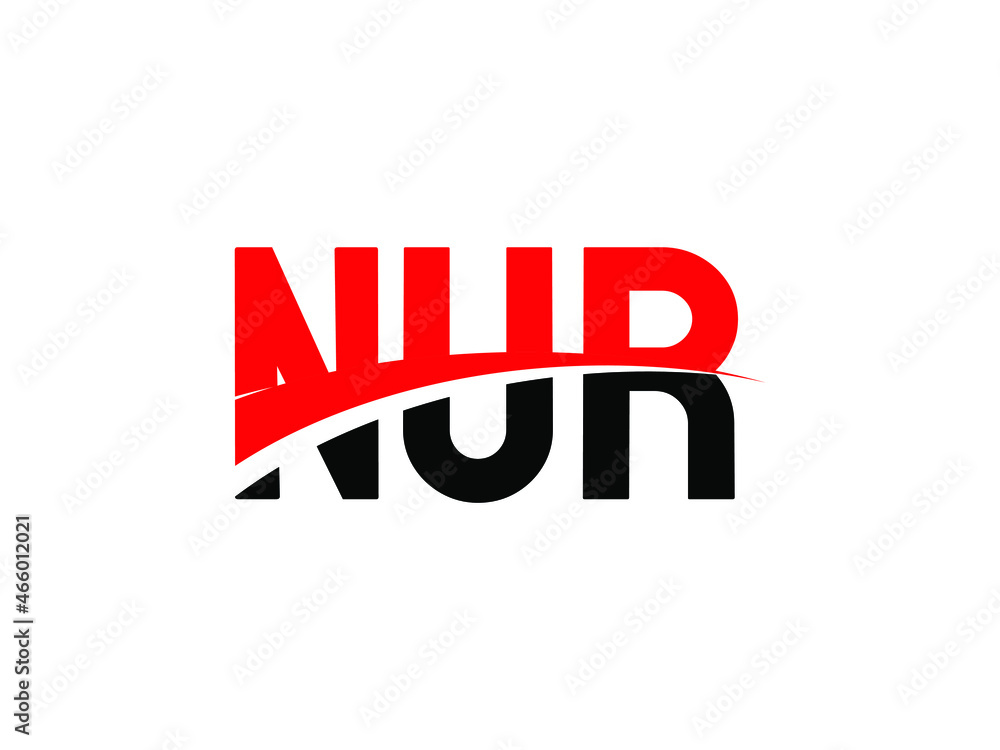NUR Letter Initial Logo Design Vector Illustration NUR Letter Initial Logo Design Vector Illustration