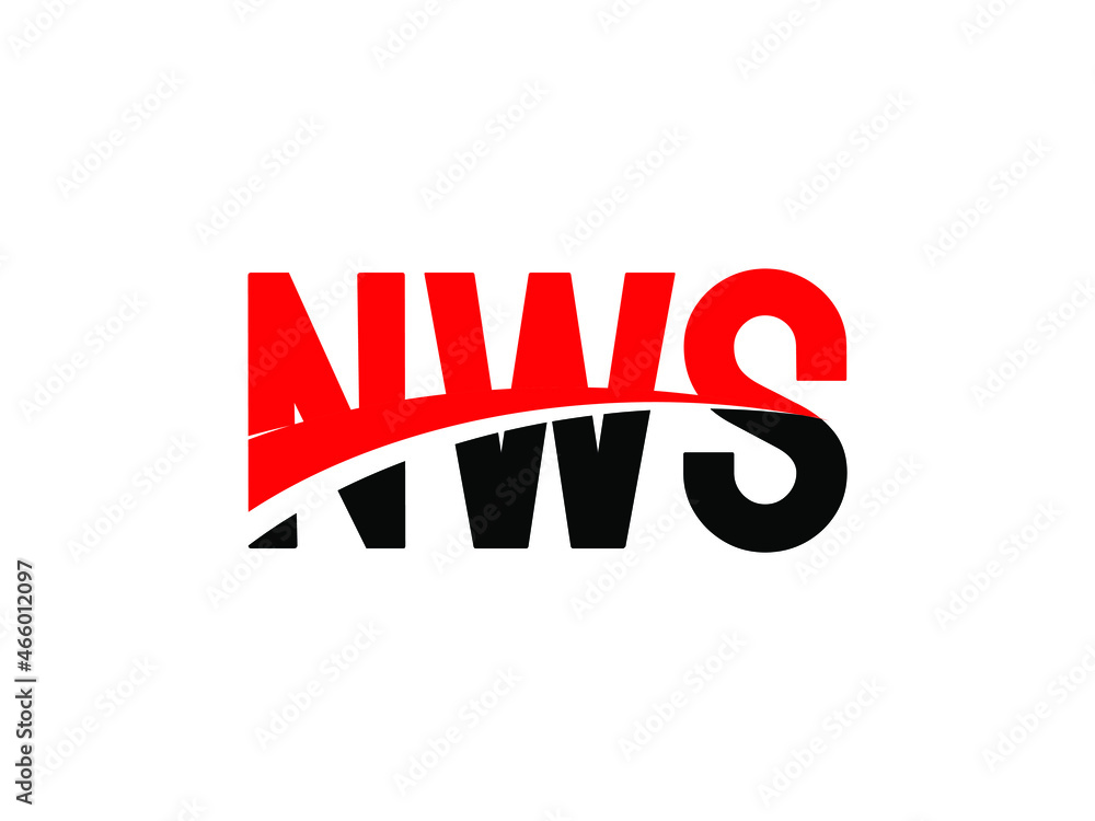 NWS Letter Initial Logo Design Vector Illustration