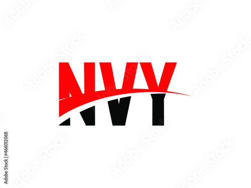 NVY Letter Initial Logo Design Vector Illustration